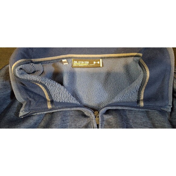 Under Armour Sweater Mens 2XL Blue 1/4 Zip Storm Fleece Jumper Workout/Golf XXL - Picture 6 of 12